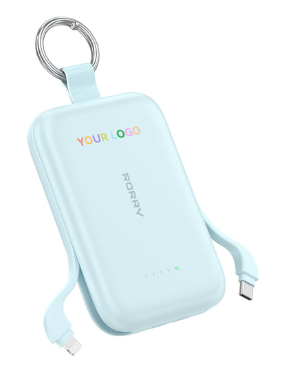 Custom Logo RORRY CharmGo T1-10000mAh Portable Charger Keychain Power Bank 30W
