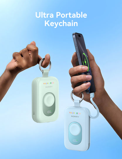 Custom Logo RORRY CharmGo D2-20000mAh Portable Charger Keychain Power Bank 30W