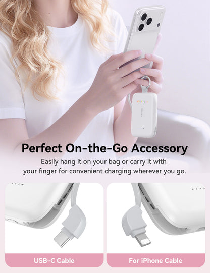Custom Logo RORRY CharmGo T1-10000mAh Portable Charger Keychain Power Bank 30W