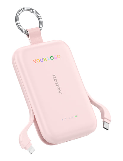 Custom Logo RORRY CharmGo T1-10000mAh Portable Charger Keychain Power Bank 30W