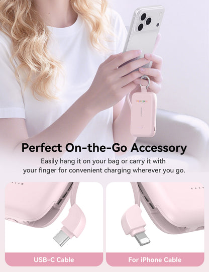 Custom Logo RORRY CharmGo T1-10000mAh Portable Charger Keychain Power Bank 30W