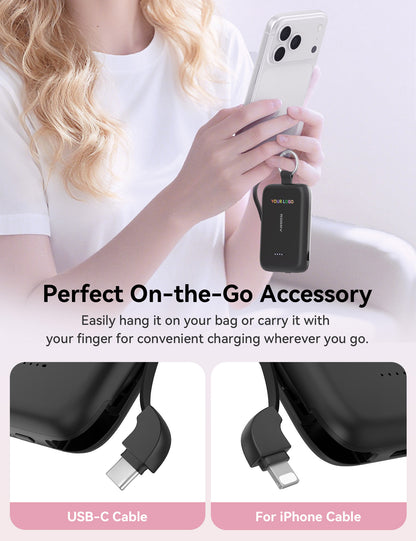 Custom Logo RORRY CharmGo T1-10000mAh Portable Charger Keychain Power Bank 30W