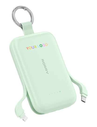 Custom Logo RORRY CharmGo T1-10000mAh Portable Charger Keychain Power Bank 30W