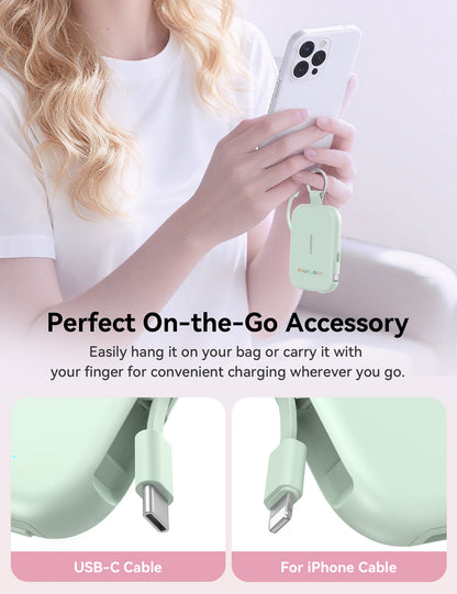 Custom Logo RORRY CharmGo T1-5000mAh Portable Charger Keychain Power Bank