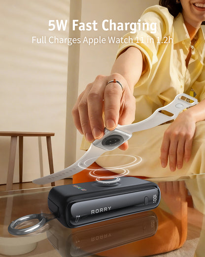 Custom Logo RORRY Flow CB4 Portable Charger Charging with Cable & Wall Plug 40W (10,000mAh) - Bulk