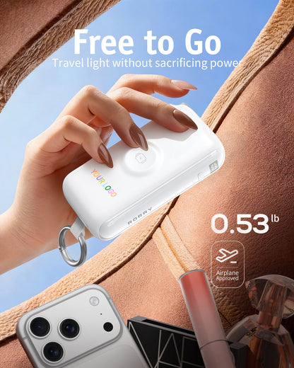 Chargeur portable RORRY Flow CB4 avec logo personnalisé, câble et adaptateur secteur inclus, 40 W (10 000 mAh) -Vente en gros
