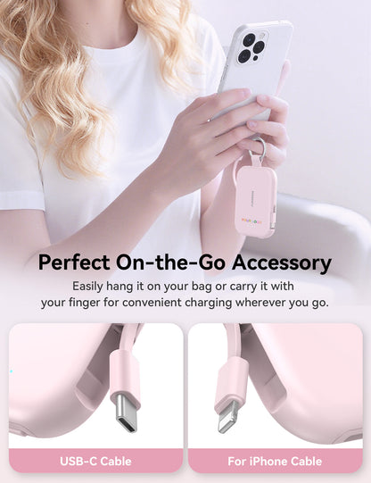 Custom Logo RORRY CharmGo T1-5000mAh Portable Charger Keychain Power Bank