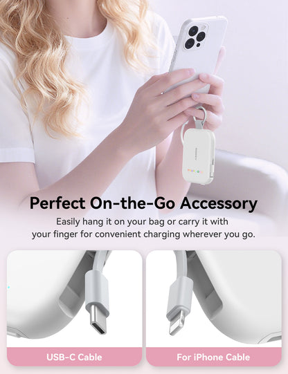 Custom Logo RORRY CharmGo T1-5000mAh Portable Charger Keychain Power Bank