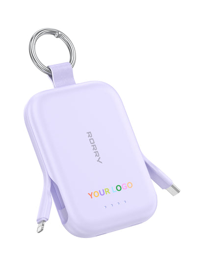 Custom Logo RORRY CharmGo T1-5000mAh Portable Charger Keychain Power Bank
