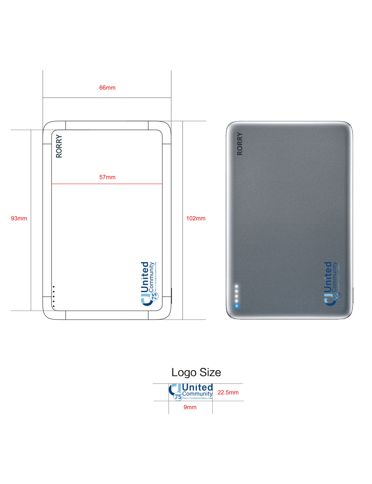 RORRY D14 Magsafe Power Bank 5K sottile (logo personalizzato)