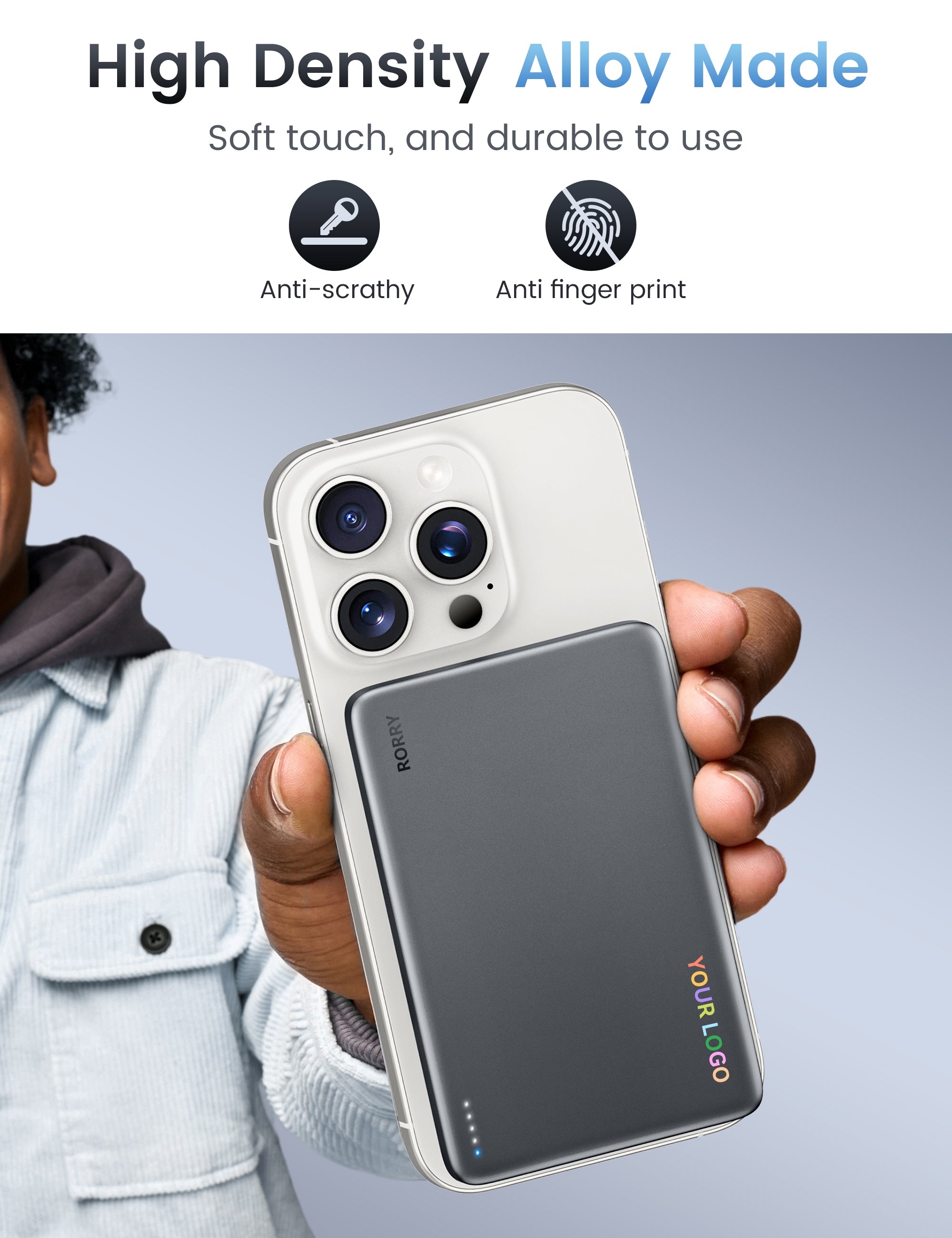 RORRY D14 Magsafe Powerbank 5K Slim (mit individuellem Logo)