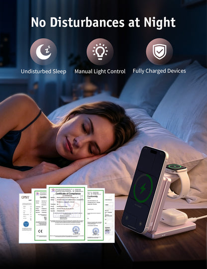 RORRY AuraDock M1-5000mAh 4-in-1 Ladestation mit magnetischer Powerbank
