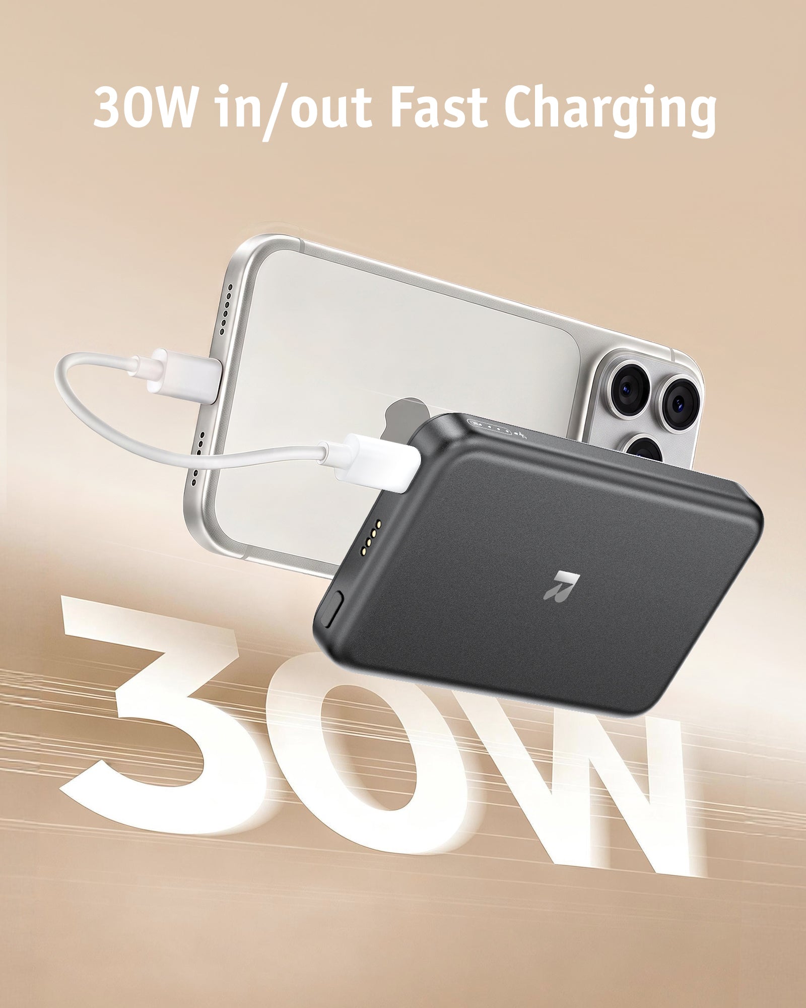 RORRY AuraDock M2-10000mAh 4 in 1 Charging Station with Magnetic Power Bank 30W