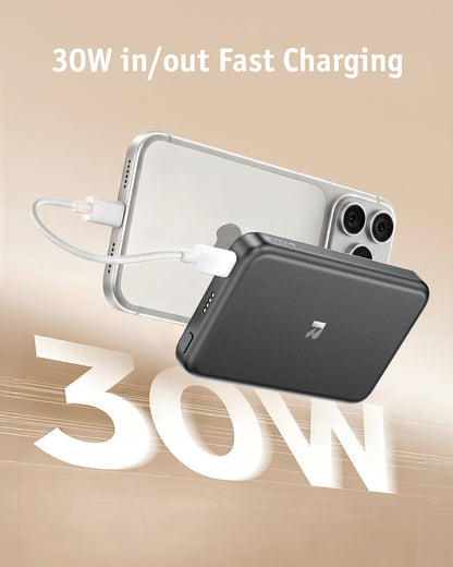 RORRY AuraDock M2-10000mAh 4 in 1 Charging Station with Magnetic Power Bank 30W