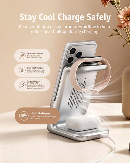 RORRY AuraDock M2-10000mAh 4 in 1 Charging Station with Magnetic Power Bank 30W
