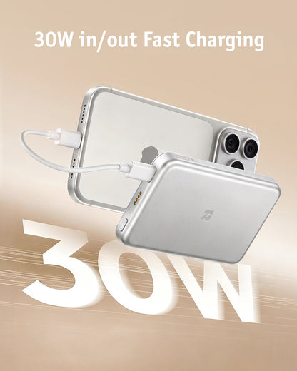 RORRY AuraDock M2-10000mAh 4 in 1 Charging Station with Magnetic Power Bank 30W