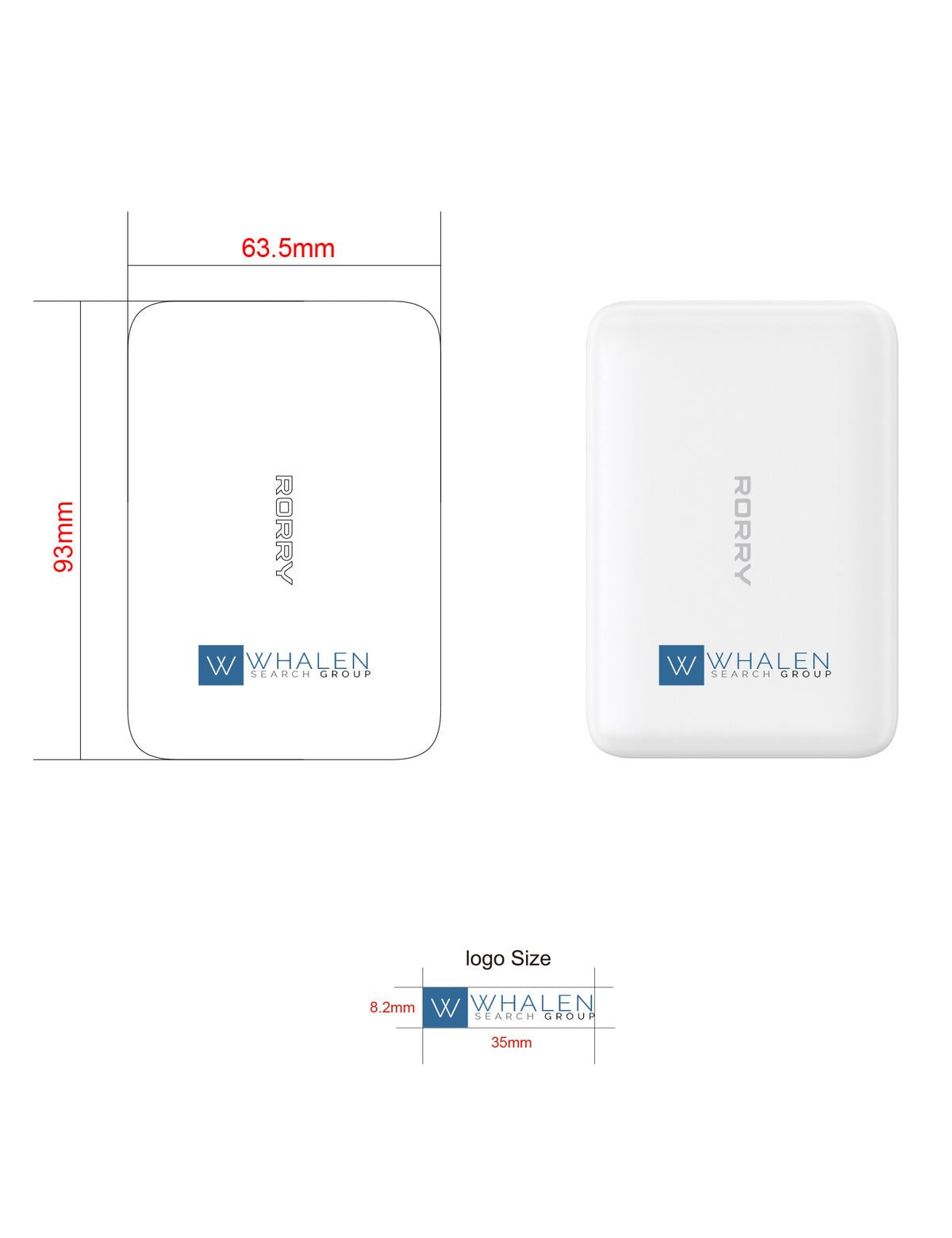Logo personalizzato Power Bank MagSafe RORRY P2-5000mAh