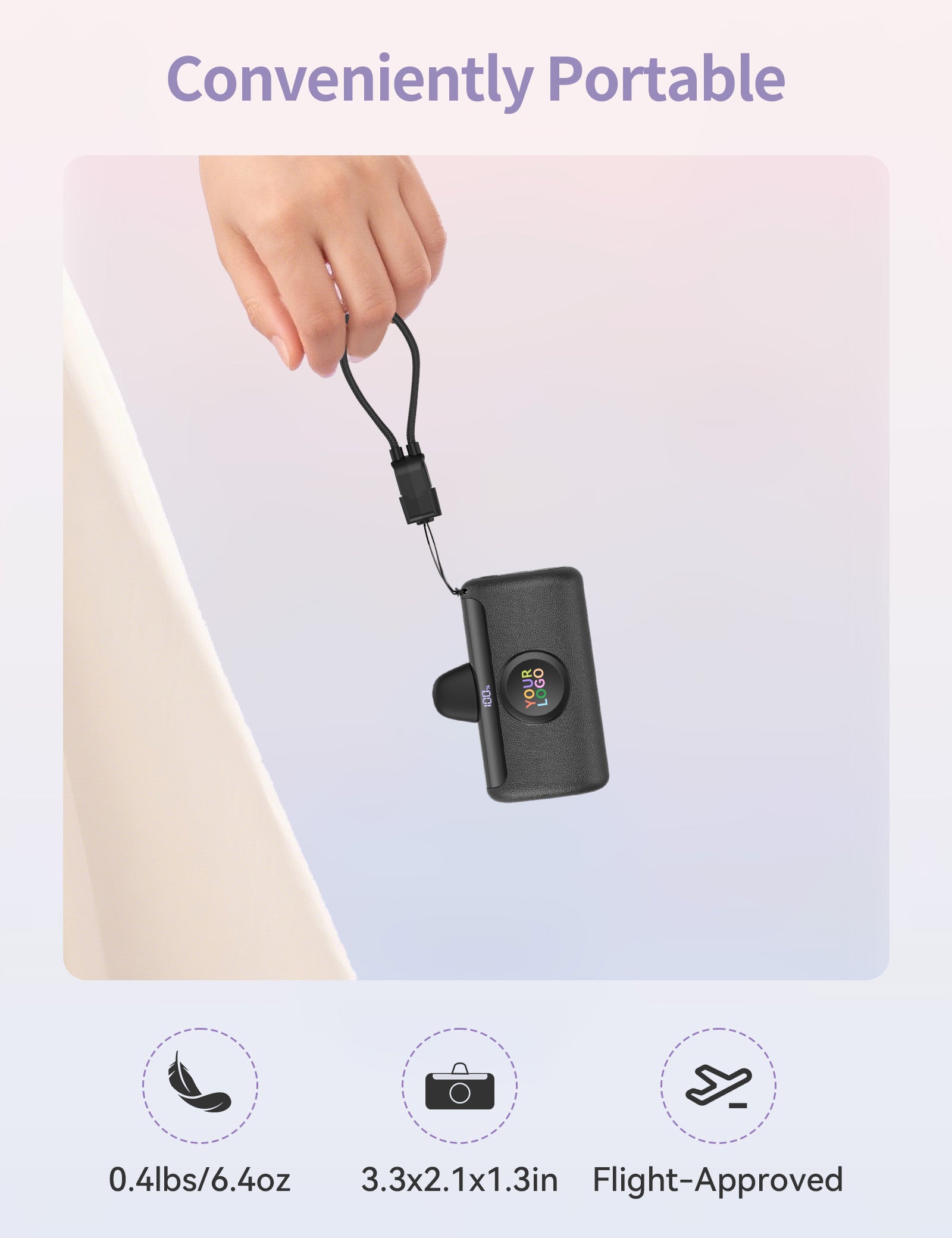 RORRY PalmGo D5-10000mAh Portable Charger Custom Logo