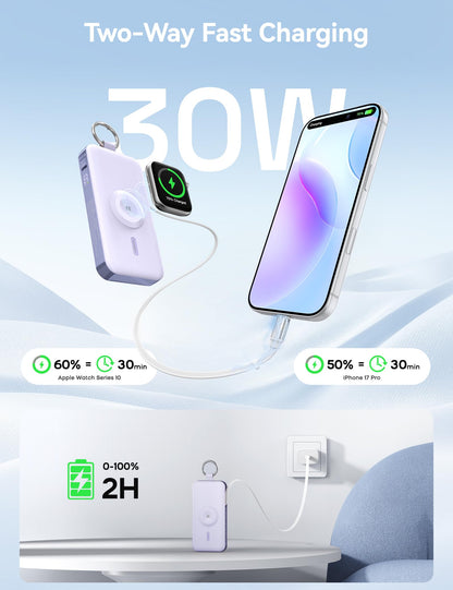 RORRY CharmGo D3-12000mAh Tragbarer Akku mit Schlüsselanhänger und Powerbank (30W)