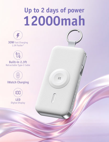 RORRY CharmGo D3-12000mAh Tragbarer Akku mit Schlüsselanhänger und Powerbank (30W)