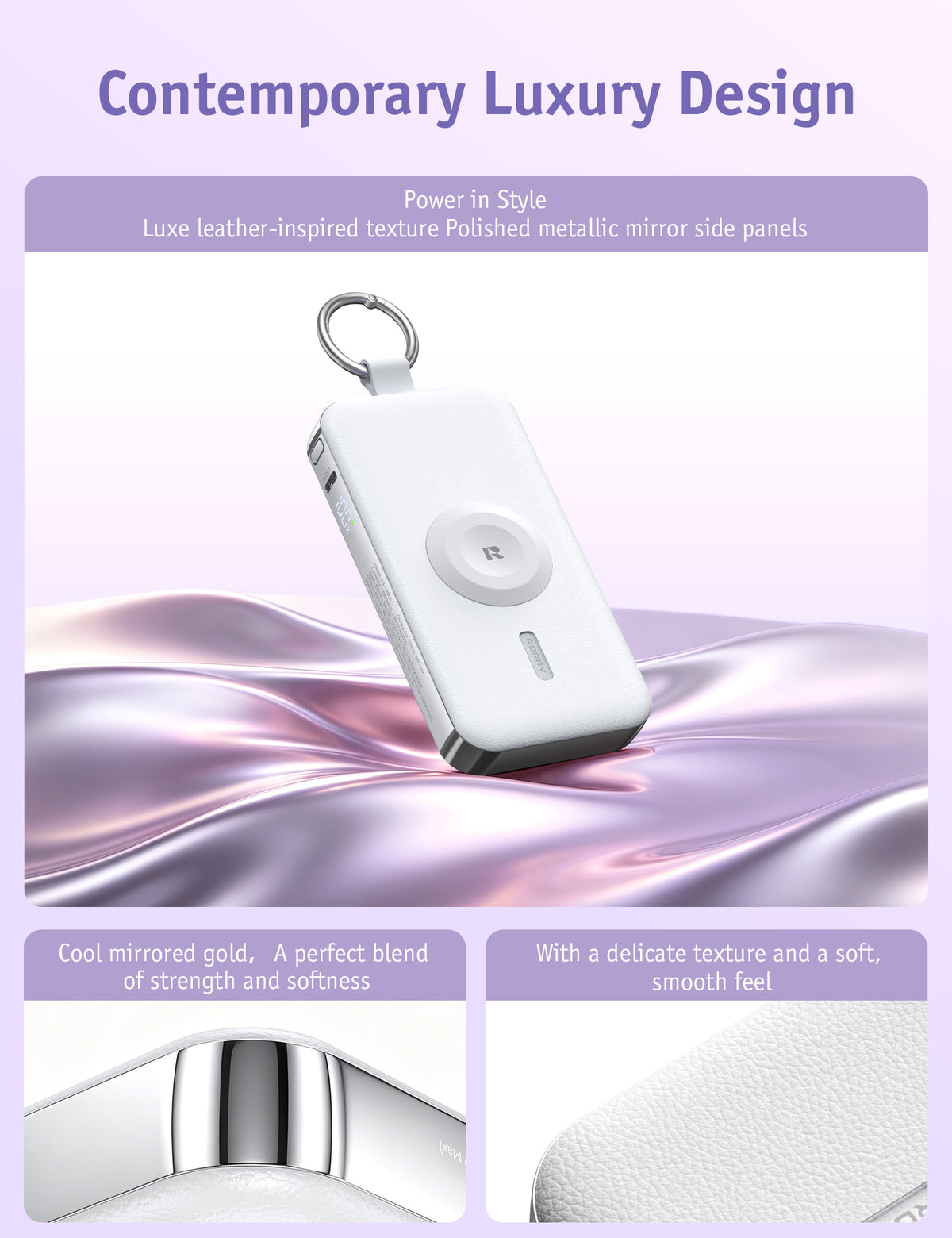 RORRY CharmGo D3-12000mAh Tragbarer Akku mit Schlüsselanhänger und Powerbank (30W)