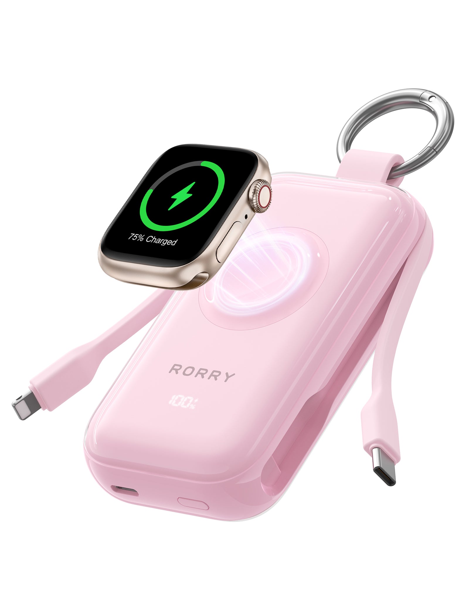 RORRY CharmGo D4-10000mAh Portable Charger Keychain Power Bank 45W