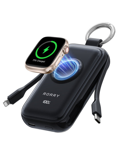 RORRY CharmGo D4-10000mAh Portable Charger Keychain Power Bank 45W