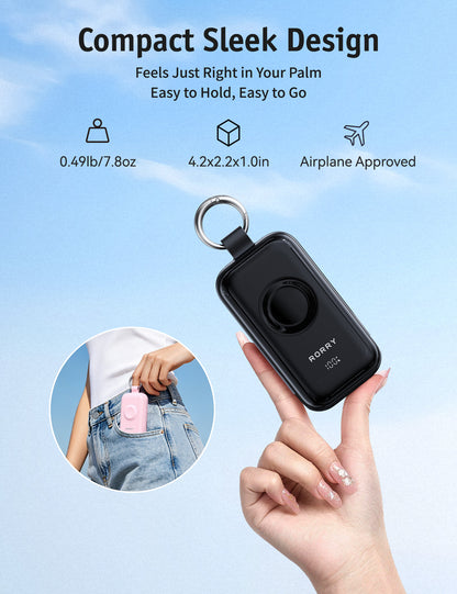 RORRY CharmGo D4-10000mAh Portable Charger Keychain Power Bank 45W