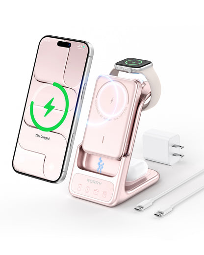 RORRY AuraDock M2-10000mAh 4 in 1 Charging Station with Magnetic Power Bank 30W