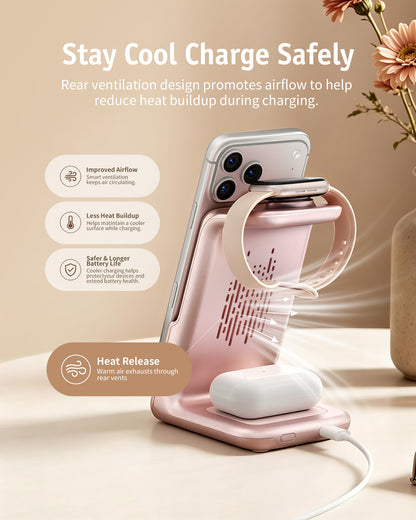 RORRY AuraDock M2-10000mAh 4 in 1 Charging Station with Magnetic Power Bank 30W