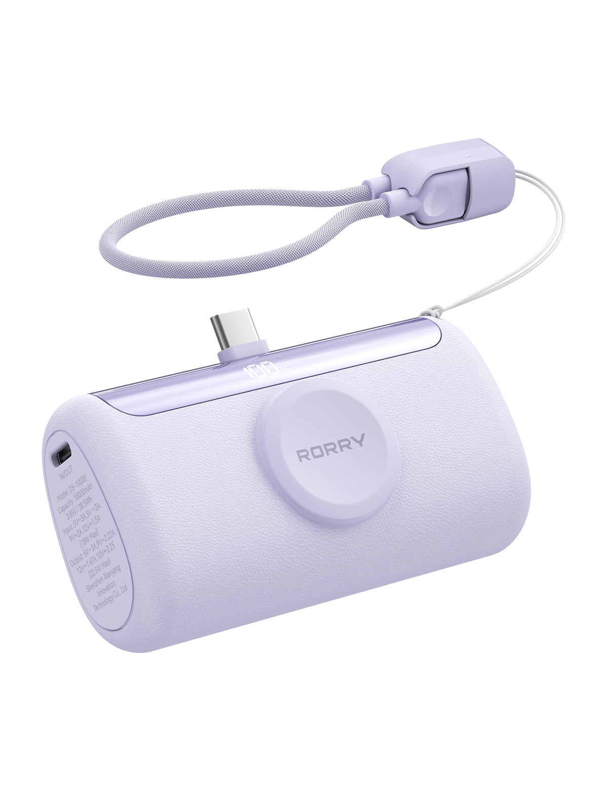 RORRY PalmGo® D5-10000mAh Portable Charger USB-C Power Bank