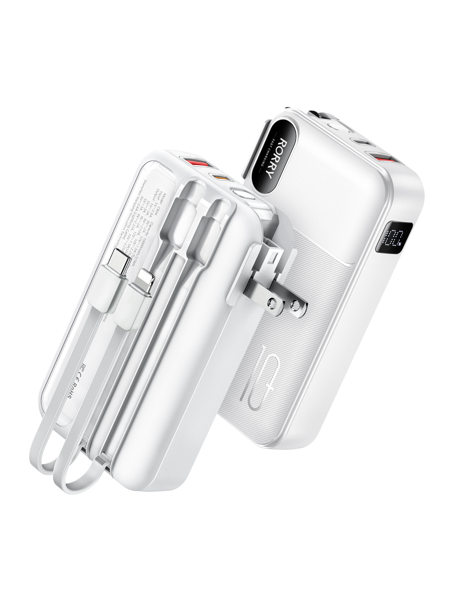 RORRY CB06-10000mAh Portable Charger 22.5W Fast Charging Power Bank