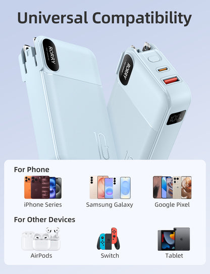 RORRY CB06 10000mAh Tragbares Ladegerät (Netzstecker 22,5W)