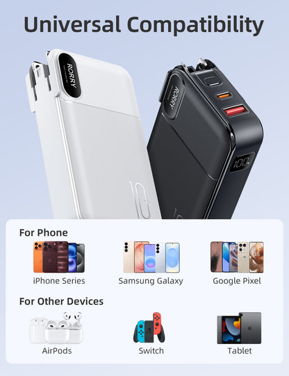 RORRY CB06 10000mAh Tragbares Ladegerät (Netzstecker 22,5W)