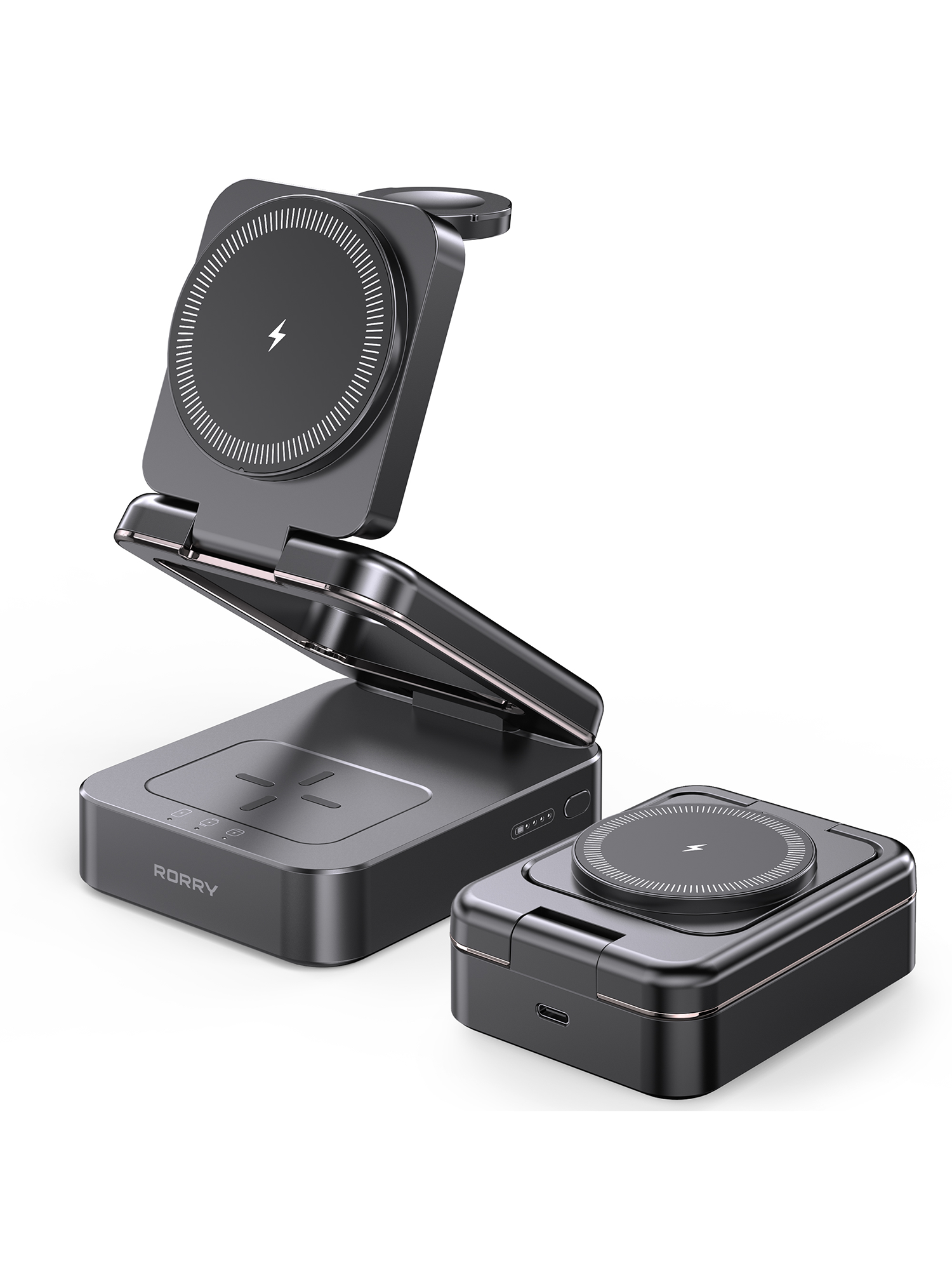 RORRY D17-5000mAh D18-10000mAh 3 in 1 Charger with Wireless Charging Station for Apple