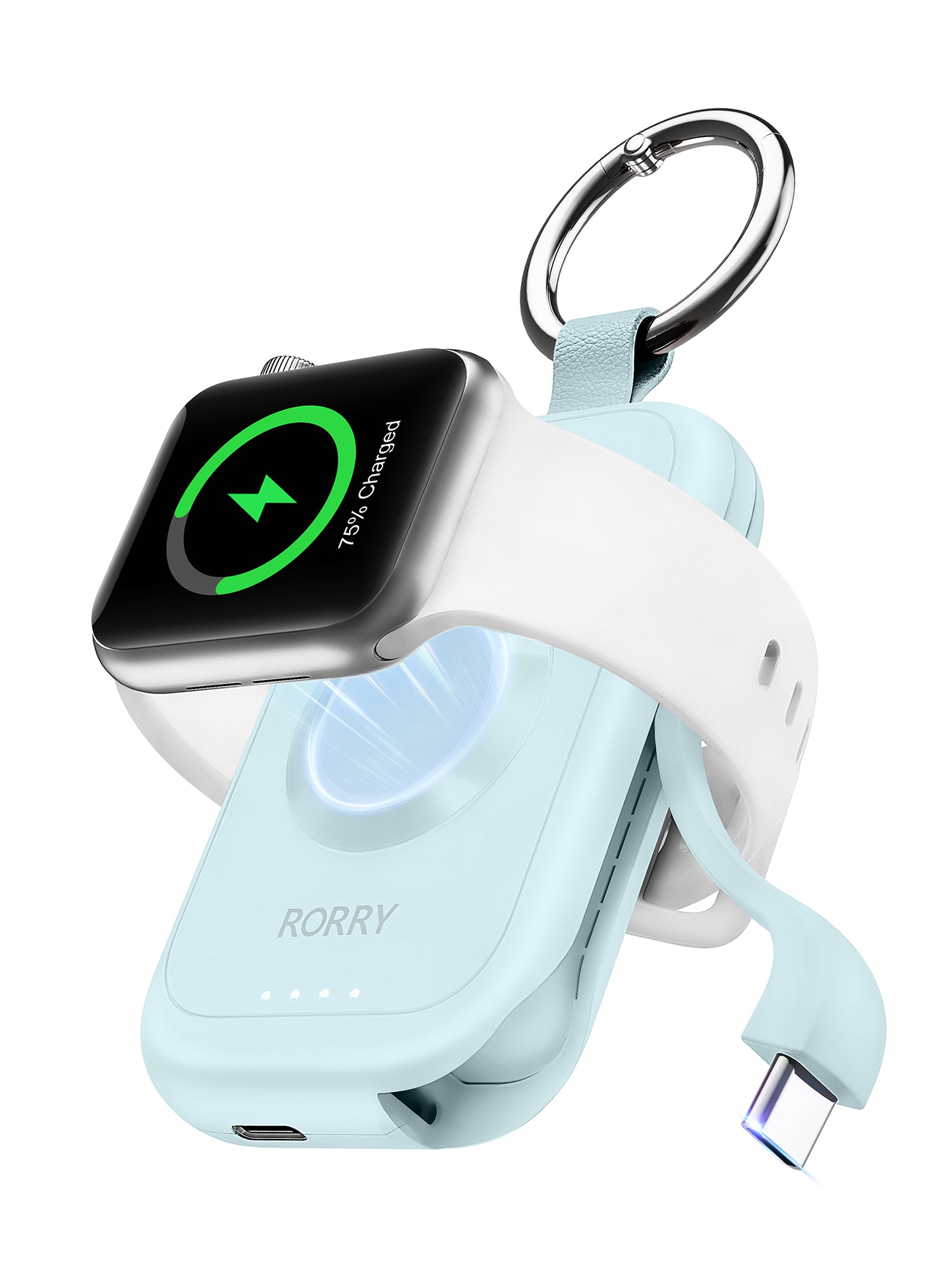 RORRY D2-2500mAh Mini Portable Charger Keychain Power Bank