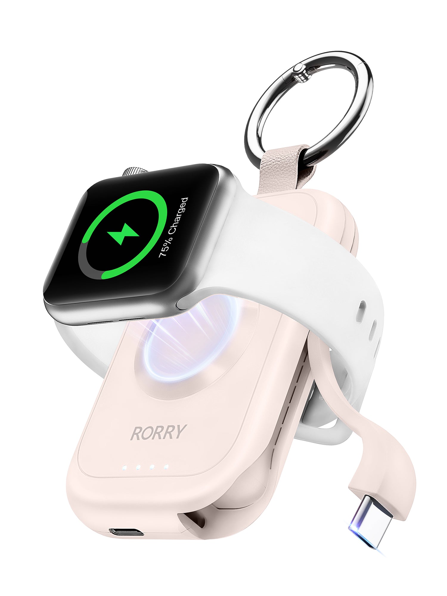RORRY D2-2500mAh Mini Portable Charger Keychain Power Bank