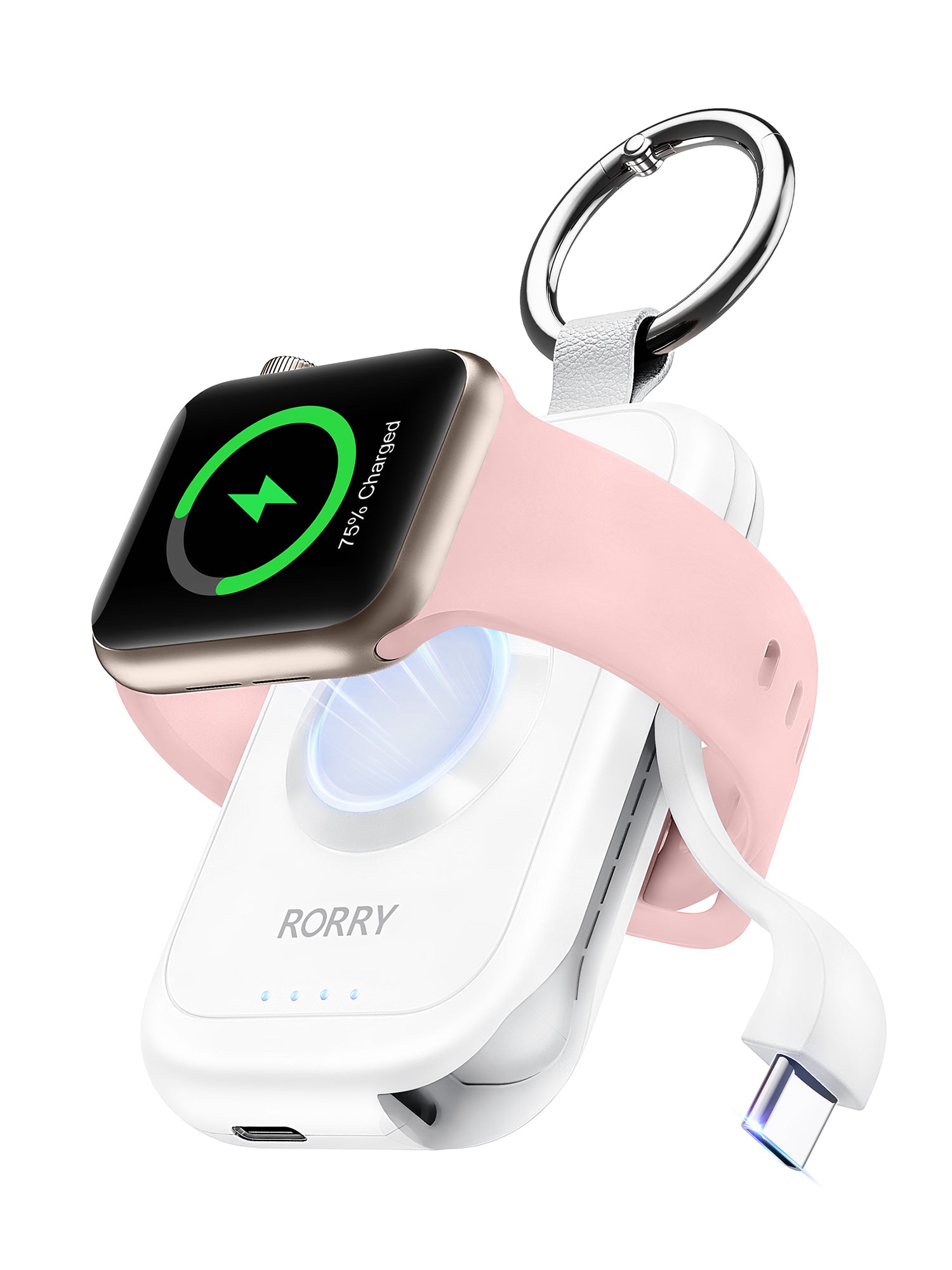 RORRY D2-2500mAh Mini Portable Charger Keychain Power Bank