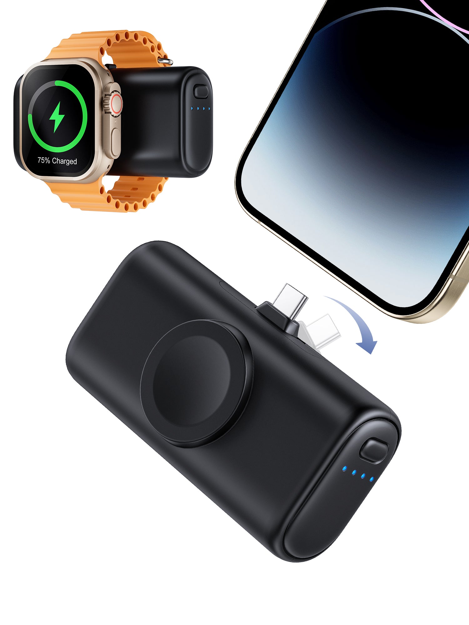 RORRY D5-5000mAh Portable Charger USB-C Power Bank