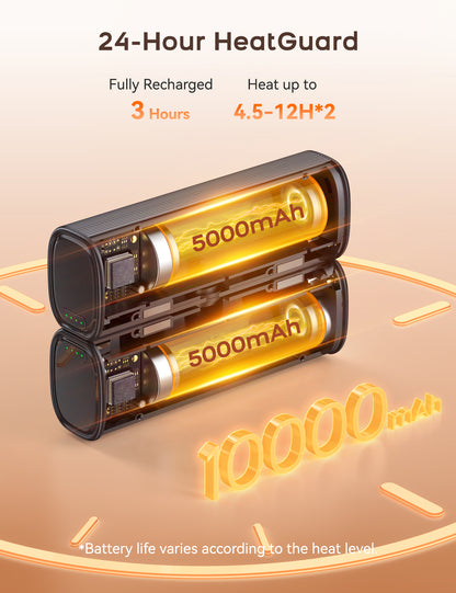 RORRY N1-10000mAh Chauffe-mains rechargeables (lot de 2)