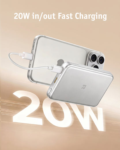 RORRY AuraDock M2-5000mAh 3 in 1 Charging Station with MagSafe Power Bank