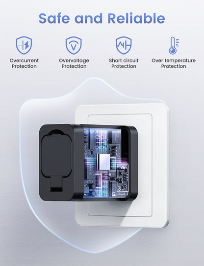 RORRY CB01 Type-C Dual Foldable Plug Wall Charger Block