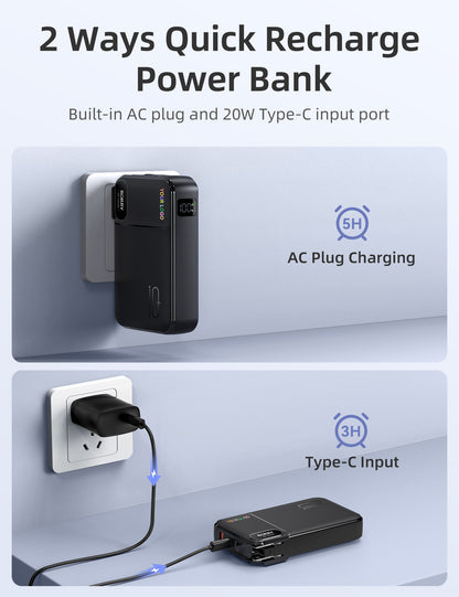 RORRY CB06 10000mAh Powerbank (Netzstecker 22,5W) mit individuellem Logo