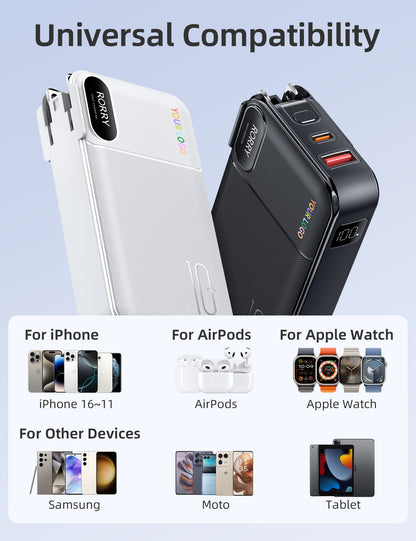 RORRY CB06 10000mAh Portable Charger(AC Wall Plug 22.5W) Custom Logo