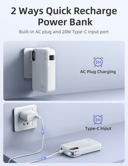 RORRY CB06 10000mAh Portable Charger(AC Wall Plug 22.5W) Custom Logo