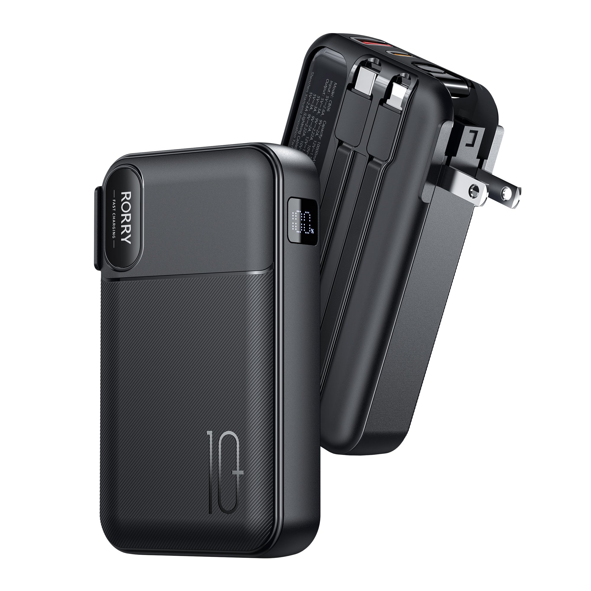 RORRY CB06 10000mAh Portable Charger(AC Wall Plug 22.5W)