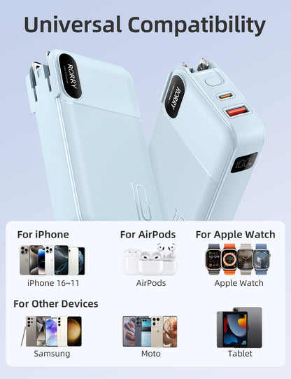 RORRY CB06 10000mAh Portable Charger(AC Wall Plug 22.5W)