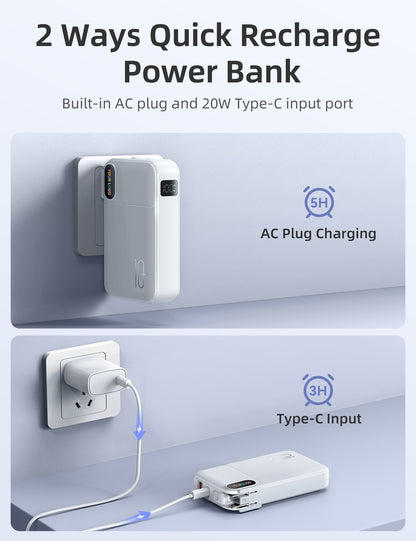 RORRY CB06 10000mAh Portable Charger(AC Wall Plug 22.5W) Custom Logo