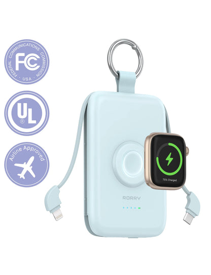 RORRY D2-10000mAh CharmGo Portable Charger Keychain Power Bank 20W