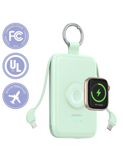 RORRY D2-10000mAh CharmGo Portable Charger Keychain Power Bank 20W
